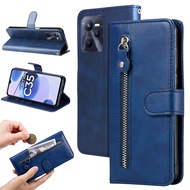 XICCI For OPPO Realme C31 4G/Reno 7 4G/F21 Pro Phone Case Zipper Wallet Bag Card Slots Flip Cover Le