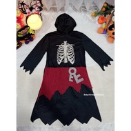 Ghost Hooded Robe Second-Hand Skeleton Robe**Uk/Curbul 140cm/Chest 34 Inches** Halloween Costume----