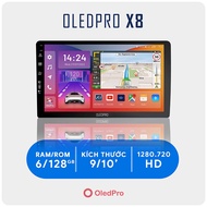 MÀN HÌNH ANDROID OLEDPRO X4 X5 X8 9INCH CHO XE Ô TÔ - CHIP 8 NHÂN ĐIỀU KHIỂN GIỌNG NÓI XEM YOUTUBE C
