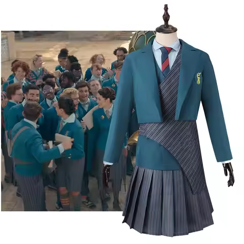 Fiyero Boq School Uniform Cosplay Costume Musical Men Aprons Pleated Skirts Stage Performance Set Br