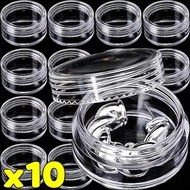 3/7/10g Transparent Plastic Jewelry Nail Arts Empty Box Transparent Food Sample Storage Jar Home wit