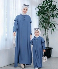 Gamis dewasa model ANNISA couple bahan CRINKLE AIRFLOW PREMIUM