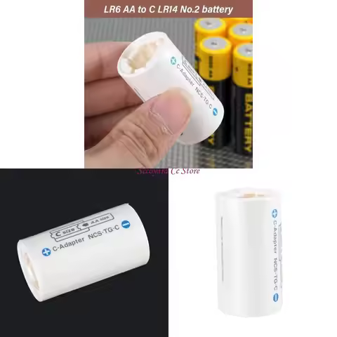 LR6 AA to LR14 C Battery Converter Adapter Case Extend the Usability of Your Batteries for Electroni