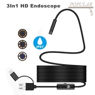 POPULAR HD Inspection Camera, LED Light IP67 Waterproof Inspection Camera, 3 in 1 408P/720P/1080P Un