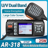 Walkie Talkie Ar-318 Mini Mobile Radio 25w U/v Band Long Range Dual Mode Watch Voice Encryption Car 