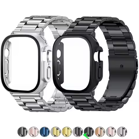 Stainless Steel titanium alloy Strap For Apple Watch Band Ultra 2 49mm 44mm 45mm 41mm Bracelet iwatc