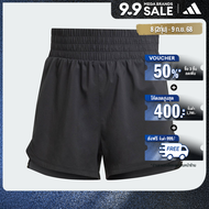 adidas เทรนนิง & Gym & Training กางเกงเทรนนิงขาสั้นผ้าทอเอวสูง Pacer 3-Stripes ผู้หญิง สีดำ IT7760