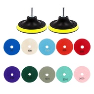 12Pcs 3 inch Diamond Polishing Pads Set Wet/Dry Polishing Kit for Stone Concrete Marble Floor Grinde