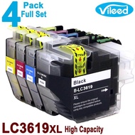 Vileed 4 Pack Lc3619 Xl Bk C M Y Full Set Print Ink Cartridge For Brother Mfc J2330dw J2730dw J3530d
