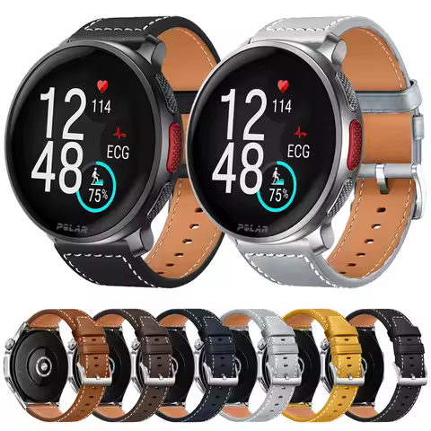 Leather Strap For Polar Pacer Watchband Vantage V3 M2/M Grit X Pro Band Polar Ignite 3 2/Unite Casua