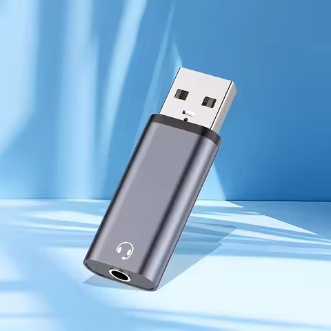 Audio Jack Adapter USB to 3.5mm Audio Jack Adapter USB A to 3.5mm USB to Headset External Stereo Sou