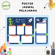 Lesson Schedule Poster School Timetable/