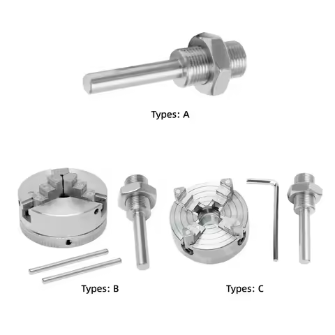 Z011 Mini Lathe Three Jaw Chuck Z011A Four Jaw Chuck M12x1 Connecting Rod for Hand Drill Metalworkin