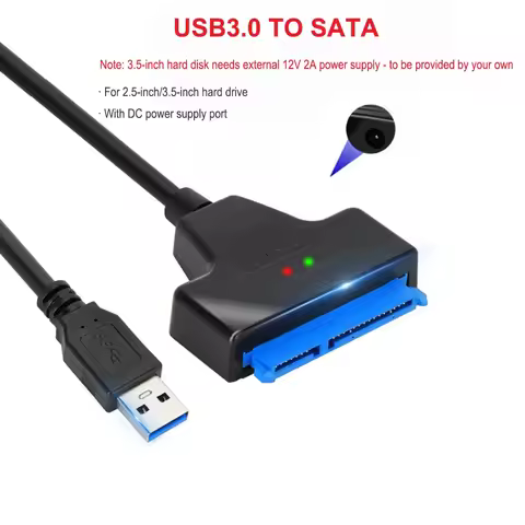 USB 3.0 to SATA 22 Pin Cable Sata To USB 3.0 Adapter Converter Support 2.5/3.5 Inch External HDD SSD