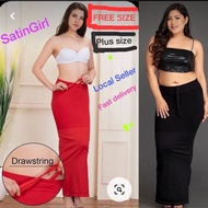 Saree Shapewear Petticoat | Stretchable Silhouette with Drawstring | Free size & Plus Size | Local S