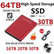 [NEW] Portable SSD 1TB Portable HD External USB3.1 2TB 4TB 8TB External Hard Disks Type-C 16TB Hard Drive For Laptop SSD Notebook