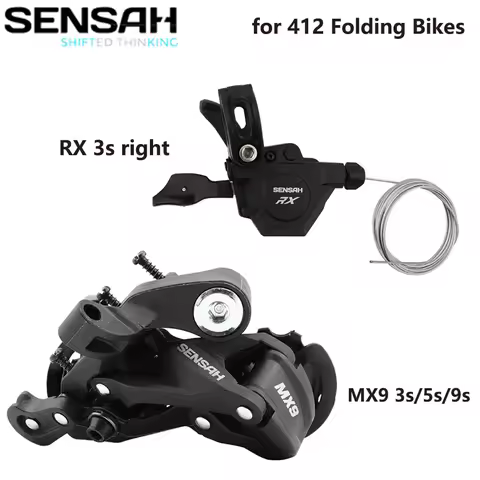 SENSAH MX9 RX 3 Speed Folding Bike Derailleur RX 3S Shifter MX9 3S/5S/9S Rear Derailleur for 412 Fol