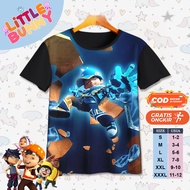 Boboiboy GLACIER ACTION 3D Cartoon Children's T-Shirt BOBOIBOY - LITTLE BUNNY