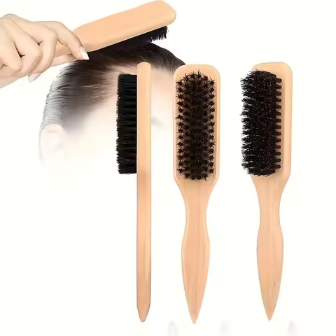 Wooden Hair Brush Paddle Brush Scalp Massage Brush for Hair Styling Detangling Anti-Static Hairbrush