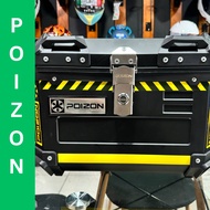 poizon plastic abs motorcycle top box 45 liters