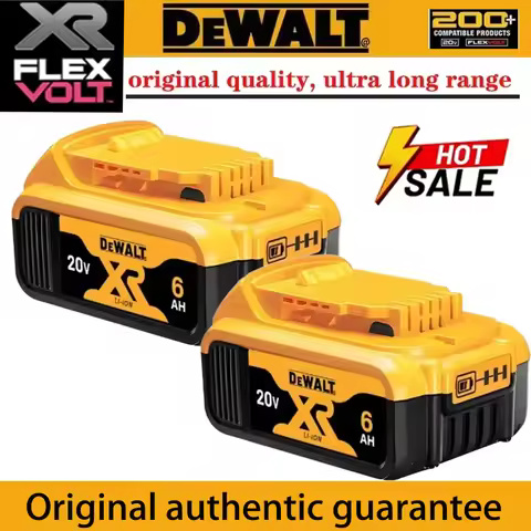 2024 NEW High Rate Genuine Dewalt 20V Battery, Dewalt DCB200 Power Tool Battery 2AH 5AH 6AH Recharge