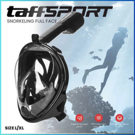 COD TaffSPORT alat selam dewasa Snorkeling Full Face Size L/XL tabung oksigen anti kabut Xiaomi GoPr