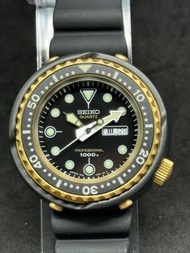 ⭕️⭕️罕有新淨1000M黑金石英吞 二手中古 SEIKO 精工 Prospex Quartz Professional 1000M 復刻金吞 S23626J1 限量1978本  7C46石英機芯 日