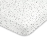 ED Ellen DeGeneres Painterly Floral - Soft 100% Cotton Grey & Pink Floral Fitted Crib Sheet, Pink, G