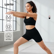 Lovito Sporty Women's Yoga Set with Push Up, Tummy Control, Butt Lifting & High Waist Pants LNE116X0