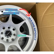 Rim Sticker Wedsport Tc05 1set(8pc)  Myvi Wira Alza Axia City Civic Vios Jazz Saga Flx Ativa Axia Be