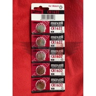 100% CR1632 MAXELL CR1632 LITHIUM BATTERY JAPAN 2PCS