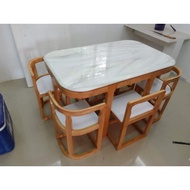 ♞Space Saver Marble Dining Set