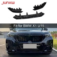 ABS Front Bumper Lip Spoiler Bodykit for BMW X1 U11 IX1 M Sport 2023 + Front Lip Chin Bumper Guard C