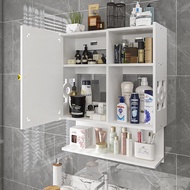 Bathroom Bathroom Rack Punch-Free Mirror Cabinet Washstand Wall Closet Toilet Storage Wall Hanging Wall with Mirror-Kitchen wall cabinet glass door cabinet wall hanging storage