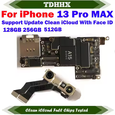 Fully Tested Authentic Motherboard For iPhone 13 Pro Max 128g/256g Unlocked Mainboard With Face ID C