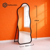 Aesthetic Full Body Standing Mirror 40x120cm | Minimalist Wavy Standing Mirror Room Decoration