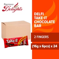 Delfi Take-it 2 Fingers Chocolate Bar 16g (Carton)