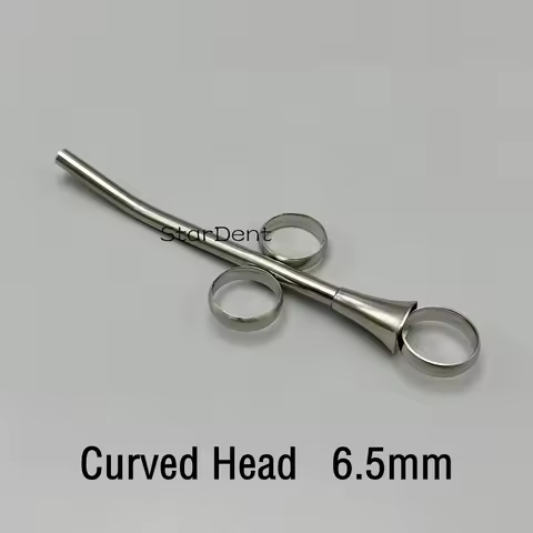 Dental MTA Plugger Applicator Bone Implant Collector Bone Powder Graft Syringe Carrier Curved Head 6