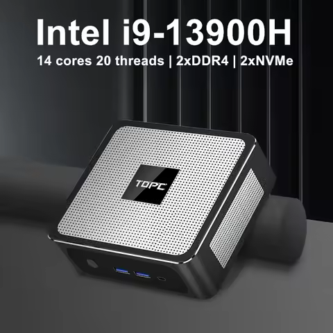 Topton TOPC Mini PC 13th Gen Intel Core i9 13900H i7 13700H i5 2xDDR4 2xNVMe 2xLAN Windows 11 Pro De