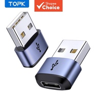 [Value Choice] TOPK AT13 USB C to USB Male Adapter USB Female  (Type-C) to USB 2.0 Male (USB-A) Data