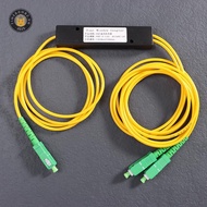 {TB & Bag} 1Pc 1x2 FTTH Fiber Optic Splitter 1 Point 2 Taper Fiber Splitter Box 1 to 2 / APCputer Sp