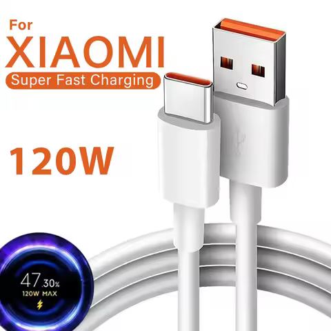 For Xiaomi 120W USB Super Fast Charger Adapter Mi 15 14 Fold 3 6A Type C Cable POCO X5 F8 Pro Redmi 