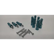 25 SET/BOX Blue tox with Screw Expansion Screw With Screw Tox Brass Screw Expanded Nail With Tox