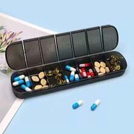 Weekly Pill Organizer, 7 Days, Once Daily; Travel Pill Box, 7 Days 7 Compartments, Vitamin Storage B