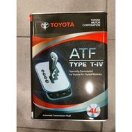 100% ORIGINAL TOYOTA T4 TYPE-4 ATF AUTO TRANSMISSION FLUID 08886-81015 JAPAN 100% T-IV GEAR OIL MINY