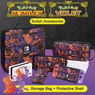 Switch Accessories Bundle for Nintendo Switch / Oled with  Protective Case, Carry Case,Game Card Case and Dock Cover-Pokémon Scarlet and Violet