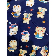 80cm x 1m5 soft silk fabric with blue and black background fabric for baby clothes (0-3)