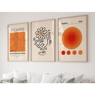 Orange Matisse Print Poster Bauhaus Abstract Wall Art Picasso Modern Canvas Painting Furniture Inter