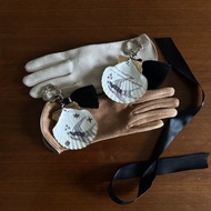 【也形】S流蘇扇貝盤 | 燕 | 竹節銀釦環掛勾包包吊飾