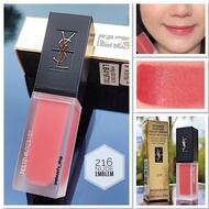 Ysl Tatouage Couture Velvet Cream สี 216 Nude Emblem 6ml.( Full Size กล่องเทสเตอร์ ) อีฟ แซงต์ ลิปสี